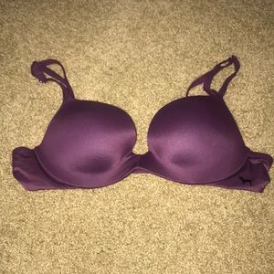 NWOT Maroon PINK push up/t-shirt bra 34A
